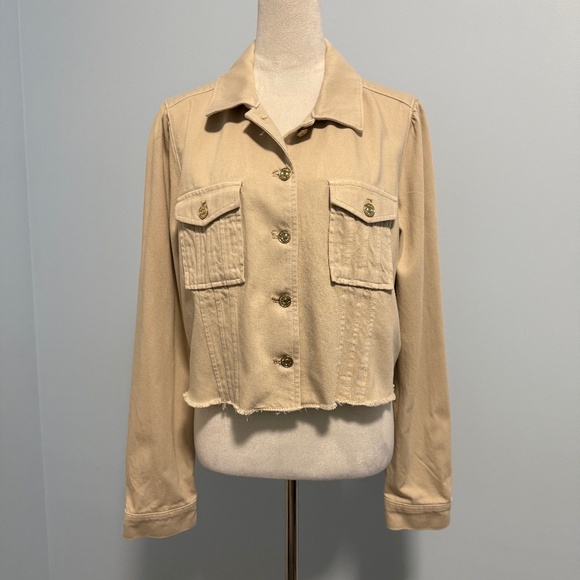 PAIGE Jackets & Blazers - PAIGE Cropped Pacey Denim Jacket Size L